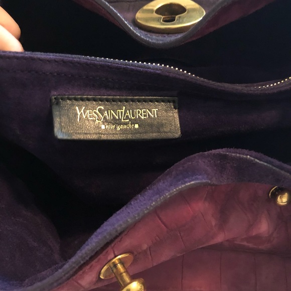 YSL muse two croc embossed satchel - Picture 7 of 8